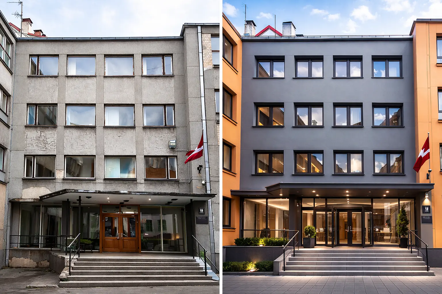 Renovācija Pirms un Pēc 1